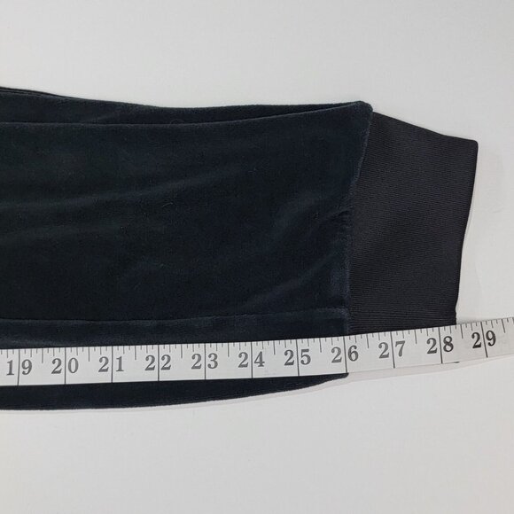 Juicy Couture Womens Zuma Velour Jogger Pants XL Classic Black Grunge Goth Y2K - Picture 14 of 16